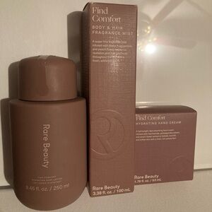 Rare Beauty find comfort Hand Cream, Body lotion and Fragrance Mist Set